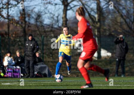 Broendby, Dänemark. Januar 2021. Nanna Christiansen (9) von Broendby, WENN sie während des Testkampfes zwischen Broendby IF und FC Nordsjaelland im Broendby Stadium, Broendby, gesehen wurde. (Foto Kredit: Gonzales Foto/Alamy Live News Stockfoto