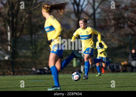 Broendby, Dänemark. Januar 2021. Nanna Christiansen (9) von Broendby, WENN sie während des Testkampfes zwischen Broendby IF und FC Nordsjaelland im Broendby Stadium, Broendby, gesehen wurde. (Foto Kredit: Gonzales Foto/Alamy Live News Stockfoto