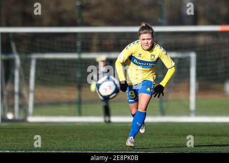 Broendby, Dänemark. Januar 2021. Nanna Christiansen (9) von Broendby, WENN sie während des Testkampfes zwischen Broendby IF und FC Nordsjaelland im Broendby Stadium, Broendby, gesehen wurde. (Foto Kredit: Gonzales Foto/Alamy Live News Stockfoto