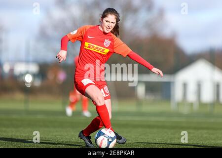 Broendby, Dänemark. Januar 2021. Anna Karlsson (24) vom FC Nordsjaelland beim Testspiel zwischen Broendby IF und FC Nordsjaelland im Broendby Stadium, Broendby. (Foto Kredit: Gonzales Foto/Alamy Live News Stockfoto