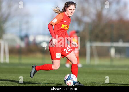 Broendby, Dänemark. Januar 2021. Anna Karlsson (24) vom FC Nordsjaelland beim Testspiel zwischen Broendby IF und FC Nordsjaelland im Broendby Stadium, Broendby. (Foto Kredit: Gonzales Foto/Alamy Live News Stockfoto