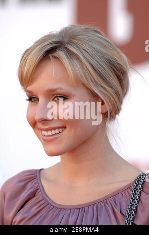 Kristen Bell nimmt an der Weltpremiere von Walt Disneys Studios 'The Game Plan' Teil, die im El Capitan Theatre in Hollywood stattfand. Los Angeles, 23. September 2007. (Im Bild: Kristen Bell). Foto von Lionel Hahn/ABACAPRESS.COM Stockfoto