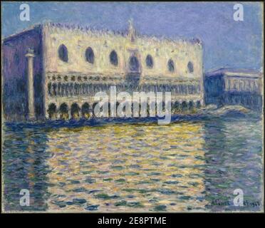 Der Dogenpalast (Le Palais Ducal) - Claude Monet - insgesamt. Stockfoto
