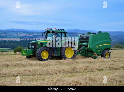 John Deere Ballenhalm, Cargil, Perthshire, Schottland Stockfoto