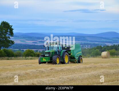 John Deere Ballenhalm, Cargil, Perthshire, Schottland Stockfoto