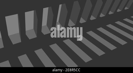 Abstrakter Architekturhintergrund, leerer Betoninnenraum. 3d-Illustration. Stockfoto