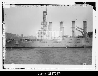 MONTANA mit Toten von Vera Cruz Ankunft N.Y., 5-10-14 Stockfoto