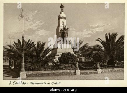 Monumento ai caduti della prima guerra mondiale (città di San Cataldo, Provincia Caltanissetta)(1). Stockfoto