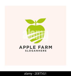 apple Farm Logo Design Vektor Stock Vektor