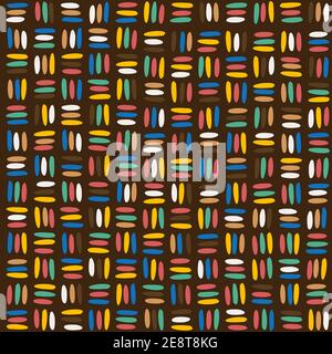 Nahtlose afrikanischen Hintergrund mit Streifen bunten Linien Stock Vektor