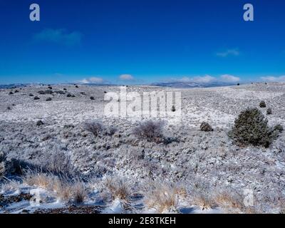 Fishlake National Forest, Richfield, Utah im Winter, Spätherbst an klaren kalten Tag mit Schnee Stockfoto