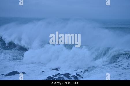 Cribbar Wave, Newquay 2021 Stockfoto