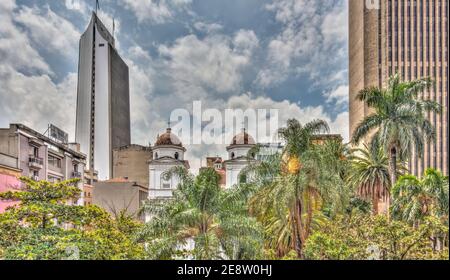 Medellin Stadtzentrum, HDR Bild Stockfoto