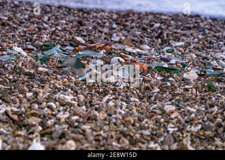 Jeder Kristalle in einer Bucht in Palma de Mallorca, Balearen, Spanien. Stockfoto