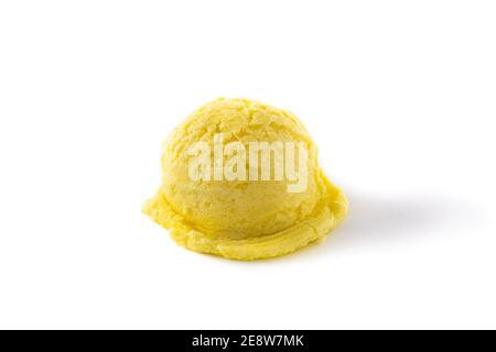 Zitroneneis Schaufel isoliert auf weißem Hintergrund Stockfoto