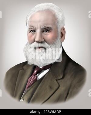 Alexander Graham Bell 1847-1922 schottische Wissenschaftler, Erfinder, Ingenieur geboren Stockfoto