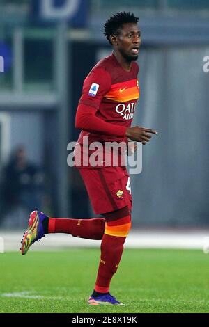 Amadou Diawara von Roma in Aktion während der italienischen Meisterschaft Serie A Fußballspiel zwischen AS Roma und Hellas Verona o / lm Stockfoto