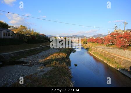 Kamo River, kyoto Main River, einer der berühmten Fluss in japan Stockfoto