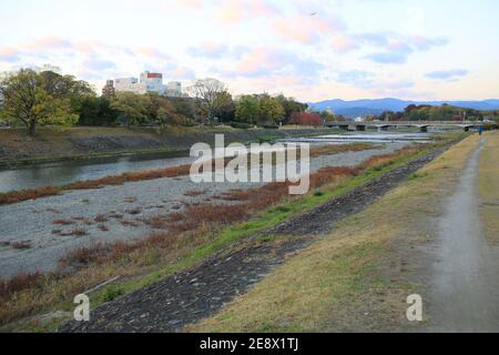 Kamo River, kyoto Main River, einer der berühmten Fluss in japan Stockfoto