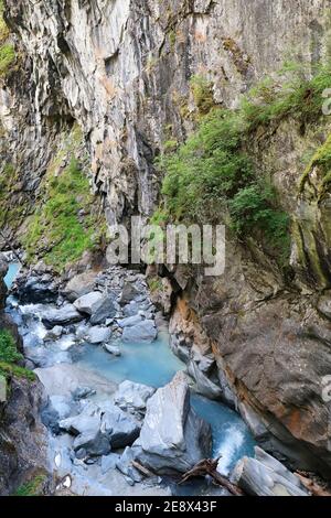 Gornerschlucht in den schweizer alpen, Zermatt, Schweiz 2020 Stockfoto
