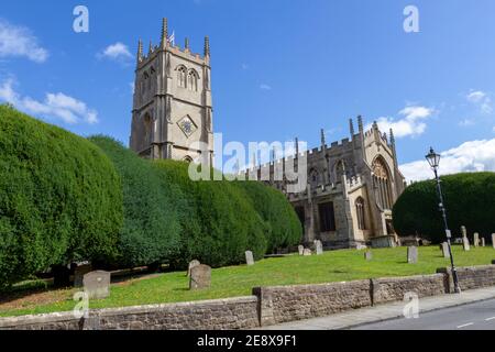 St Mary's Church (Pfarrkirche St. Mary the Virgin), Calne, Wiltshire, Großbritannien. Stockfoto