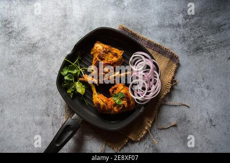 Würzige indische Snacks Delikatesse Huhn Tandoori. Stockfoto