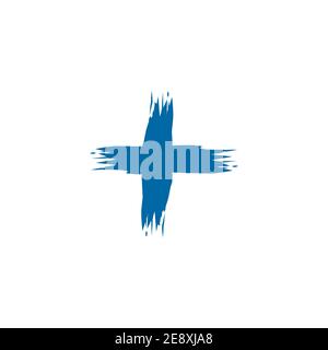 Logo-Design für Medizin und Gesundheitswesen mit Kreuzsymbole Vorlage Stock Vektor