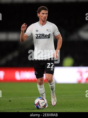 Datei Foto vom 16-10-2020 von Derby County's George Evans. Ausgabedatum: Montag, 1. Februar 2021. Stockfoto