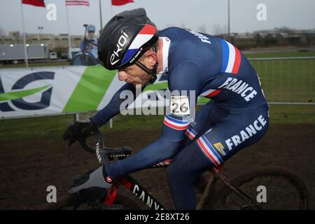 Steve Chainel aus Frankreich während der UCI Cyclo-Cross Weltmeisterschaft 2021, Men Elite, am 31. Januar 2021 in Oostende, Belg / LM Stockfoto