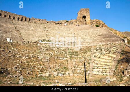 Das antike Theater in Pergamon in der Türkei. Stockfoto