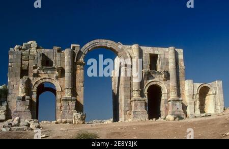 South Gate Römische Ruinen Jerash Jordan Stockfoto