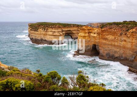 Malerische Aussicht, LOCH ARD SCHLUCHT, Great Ocean Road, Melbourne, Australien Stockfoto