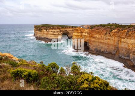 Malerische Aussicht, LOCH ARD SCHLUCHT, Great Ocean Road, Melbourne, Australien Stockfoto