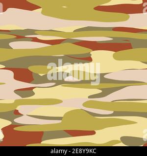 Nahtloses, unifarbenes, flaches Camo-Digitalmuster Stockfoto