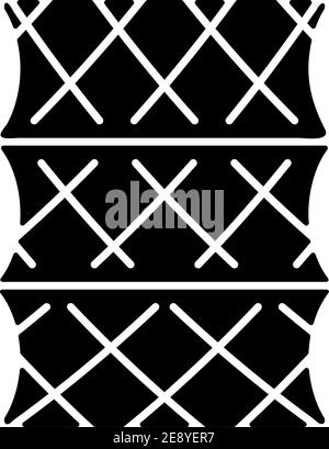 Fischfalle, schwarzes Glyphen-Symbol Stock Vektor