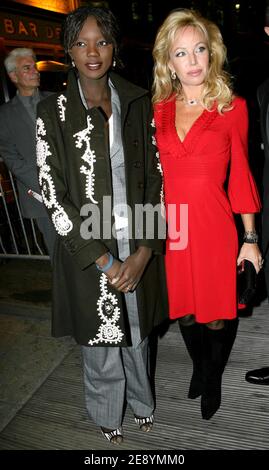 Die für Außen- und Menschenrechte verantwortlichen Franzosen Rama Yade und Prinzessin Camilla de Bourbon des Deux-Siciles nehmen am 12. Oktober 2007 an der Internationalen Rendez Vous Cinema Verite 2007 in Paris Teil. Foto von Mehdi Taamallah/ABACAPRESS.COM Stockfoto