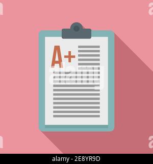 Symbol für positiven Test in Fremdsprache, flacher Stil Stock Vektor