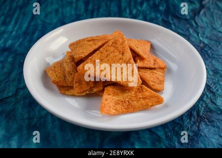Knusprig lecker Tee Zeit Snacks Nachos oder Nacho Chips Stockfoto