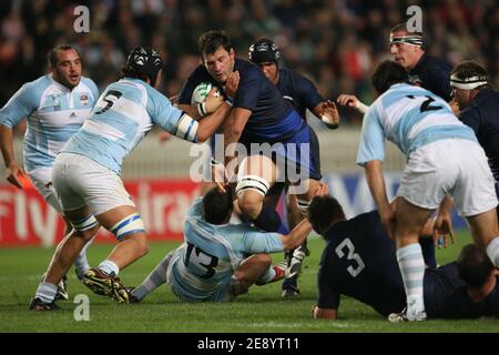 Frankreichs Lionel Nallet während des IRB Rugby World Cup Bronze Medal Match, Frankreich gegen Argentinien im Parc des Princess in Paris, Frankreich am 19. Oktober 2007. Argentinien gewann 34-10. Foto von Gouhier-Taamallah/Cameleon/ABACAPRESS.COM Stockfoto