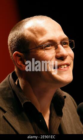 Antoine Detourne nimmt am 4. November 2007 am 8. Kongress der MJS, 'Mouvement des Jeunes Socialistes', in Saint-Medard-en-Jalles, in der Nähe von Bordeaux, Frankreich, Teil. Der neu gewählte Präsident Antoine Detourne ersetzt Razzye Hammadi. Foto von Patrick Bernard/ABACAPRESS.COM Stockfoto