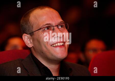 Antoine Detourne nimmt am 4. November 2007 am 8. Kongress der MJS, 'Mouvement des Jeunes Socialistes', in Saint-Medard-en-Jalles, in der Nähe von Bordeaux, Frankreich, Teil. Der neu gewählte Präsident Antoine Detourne ersetzt Razzye Hammadi. Foto von Patrick Bernard/ABACAPRESS.COM Stockfoto