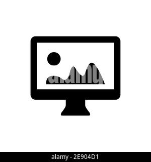 Vektorsymbol für Desktop-Bilder. Symbol für Galeriebild Stock Vektor