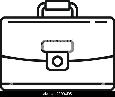 Aktenkoffer-Symbol, Umriss-Stil Stock Vektor