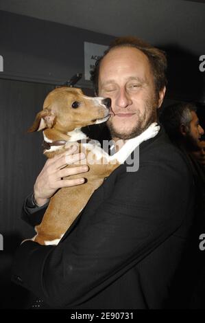 Der belgische Schauspieler Benoit Poelvoorde wurde am 17. November 2007 bei der Abschlussfeier des 8. Filmfestivals Musik und Kino in Auxerre, Frankreich, ausgezeichnet. Foto von Giancarlo Gorassini/ABACAPRESS.COM Stockfoto