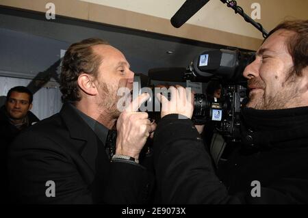 Der belgische Schauspieler Benoit Poelvoorde wurde am 17. November 2007 bei der Abschlussfeier des 8. Filmfestivals Musik und Kino in Auxerre, Frankreich, ausgezeichnet. Foto von Giancarlo Gorassini/ABACAPRESS.COM Stockfoto