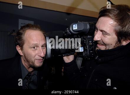 Der belgische Schauspieler Benoit Poelvoorde wurde am 17. November 2007 bei der Abschlussfeier des 8. Filmfestivals Musik und Kino in Auxerre, Frankreich, ausgezeichnet. Foto von Giancarlo Gorassini/ABACAPRESS.COM Stockfoto