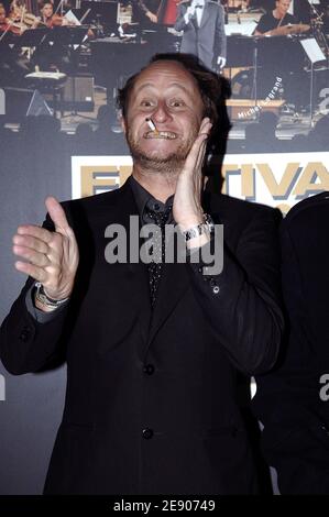 Der belgische Schauspieler Benoit Poelvoorde wurde am 17. November 2007 bei der Abschlussfeier des 8. Filmfestivals Musik und Kino in Auxerre, Frankreich, ausgezeichnet. Foto von Giancarlo Gorassini/ABACAPRESS.COM Stockfoto