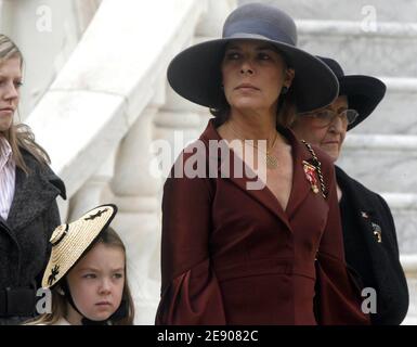 Prinzessin Alexandra und ihre Mutter Prinzessin Caroline werden während der offiziellen Zeremonie im Palast in Monte-Carlo, Monaco am 19. November 2007 gesehen. Foto von Alain Benainous/Pool/ABACAPRESS.COM Stockfoto