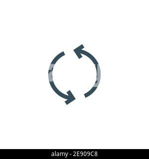 Vektorpfeil für Wiederholungssymbol aktualisieren. Kreis-Schleife für Reset-Symbol neu laden Stock Vektor