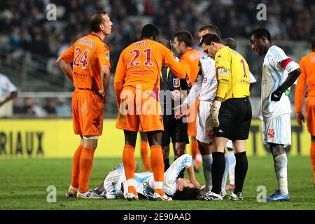 Samir Nasri aus Marseille während des Fußballspieles der französischen Premier League, Marseille gegen Metz im Velodrome-Stadion in Marseille, Frankreich, am 24. November 2007. Marseille gewann 3:1. Foto von Stuart Morton/Cameleon/ABACAPRESS.COM Stockfoto